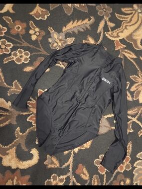 *LAST DAY* Black Daci Long Sleeve Zip Front Bodysuit Swim